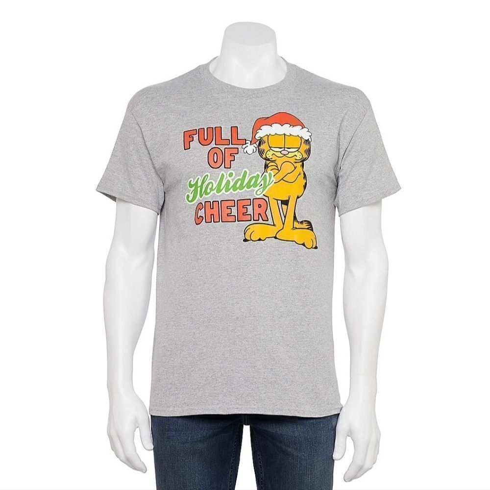 Men's T-Shirt Christmas Garfield Cat Holiday Cheer